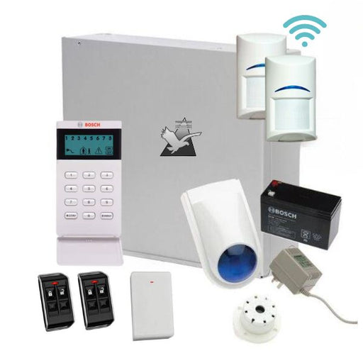 Bosch Solution 3000 Alarm System with 2 x Wireless detectors+ Icon Code pad + Remote Control Kit