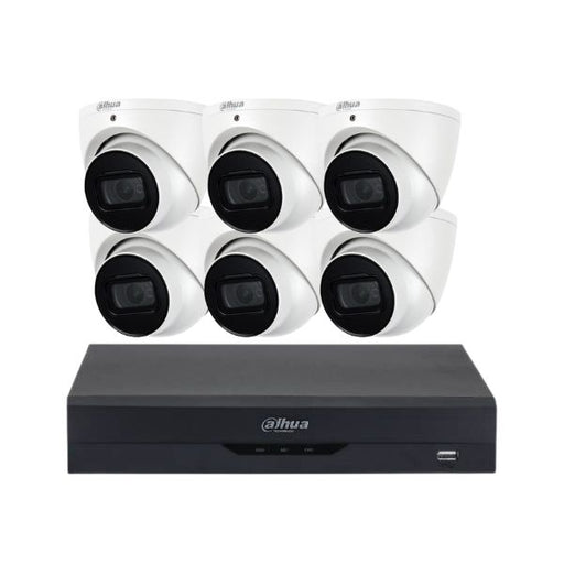 Dahua 4mp 8ch Kit with 6 x Cameras (White), 3x66-K4086T-W