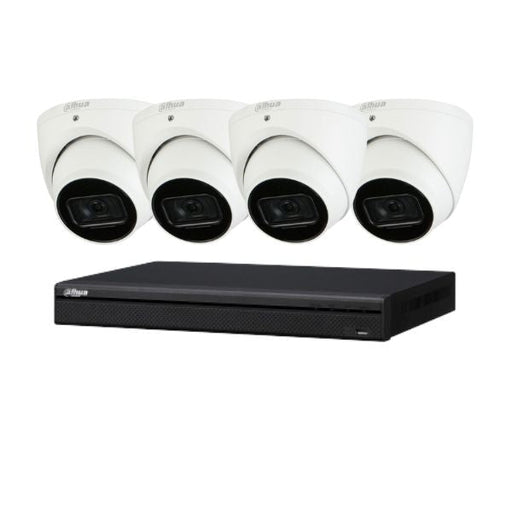 Dahua 4MP Surveillance Kit 4 Channel Motorised Lens, 3x66-K4044TM-W