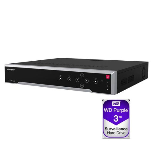 Hikvision AcuSense 32ch Network Video Recorder, DS-7732NI-I4/24P(STD)/AU/PLUG/3TB
