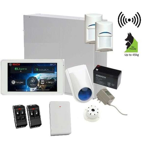Bosch Solution 3000 Alarm System with 2 x Wireless Tritech Detectors + 5" Touch Screen Code pad