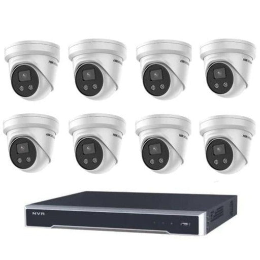 Hikvision CCTV Kit, AcuSense, 8 x 8MP Turret, 16CH NVR with 3TB HDD