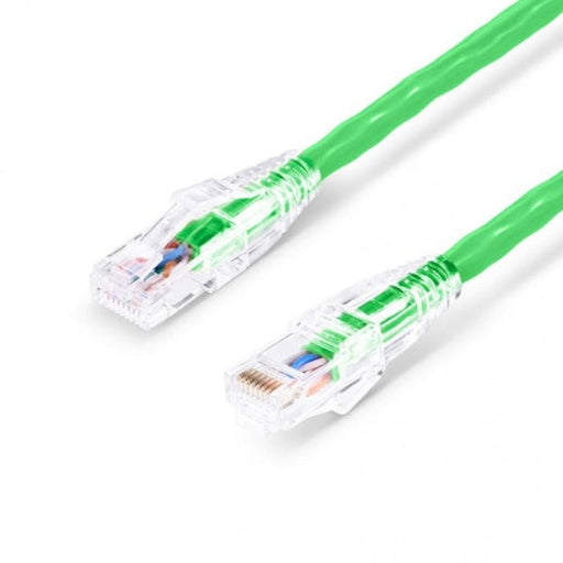 Green Cat 6A Snagless (UTP) Super thin with Rj45 Network Patch Cable
