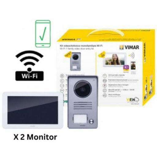 Elvox Smartphone Video Intercom Kit with two 7" Monitors with and Door Station
