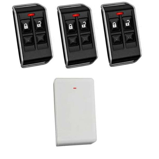 Bosch 6000 Delux Remote Control Kit, Wireless Receiver + 3 RFKF-FBS Remotes with 4 buttons (Plastic radion)