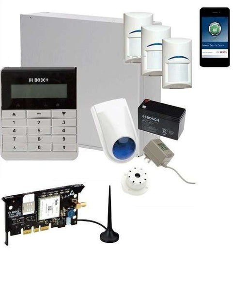 Bosch Solution 3000 Alarm System with 3 x Gen 2 Quad Detectors+ Text Code pad+GSM Module