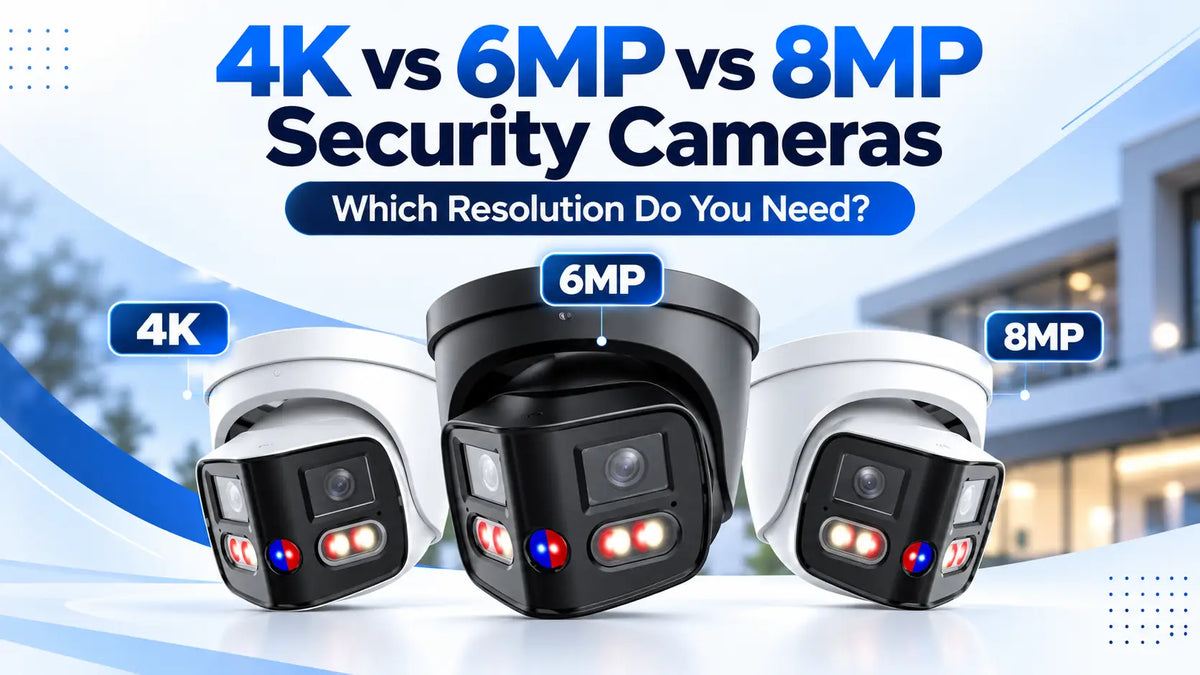 4K vs 6MP vs 8MP security cameras comparison for CCTV resolution guide