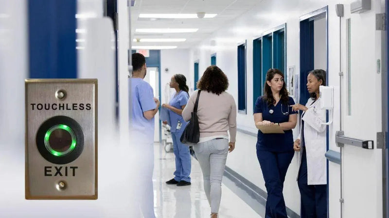 The Benefits of Using Touchless Exit Buttons in Sanitary and Accessibility-Focused Environments - CTC Communications