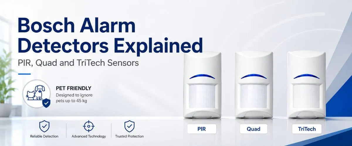 Bosch Alarm Detectors Explained: PIR, Quad and TriTech Sensors.