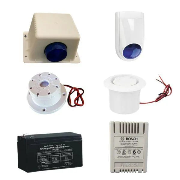 Bosch alarm accessories including modules, power supplies, receivers and sirens