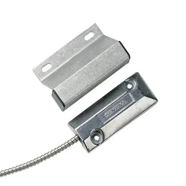 Sentrol 2202AU‑L Heavy‑Duty Overhead/Roller Door Magnetic Reed Switch, Aluminum Surface Mount, 3" (76 mm) Gap, NC Output