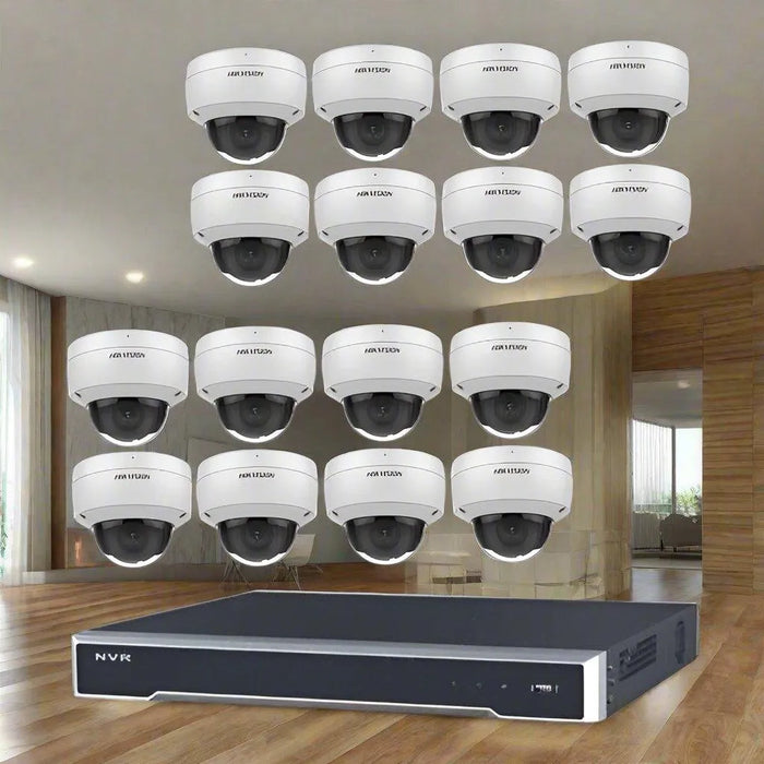 Hikvision CCTV Kit, AcuSense, 16 x 8MP Dome (Mic), 16CH NVR with 4TB HDD