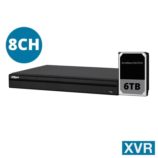 Dahua 8ch XVR with 6TB HDD installed, DH-XVR5108HS-4KL-I3-6TB-Network Video Recorder-Dahua-CTC Communications