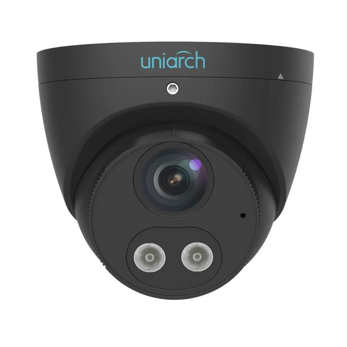 Uniarch 5MP HD Intelligent Light and Audible Warning Fixed Eyeball Network Camera BLACK, IPC-T1P5-AF28KC-B