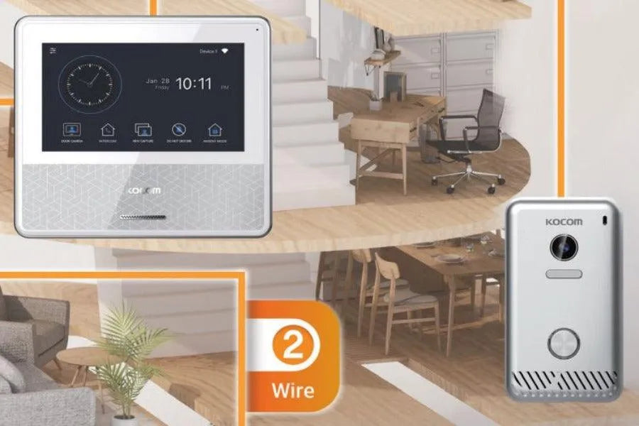 Kocom Smartphone Intercom Kit 2 Wire, KOCKCVS701IP2WWS81MI