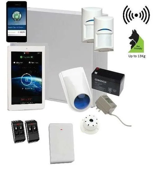 Bosch Solution 3000 Alarm System with 2 x Wireless Detectors + 7" Touch Screen Code pad+IP Module