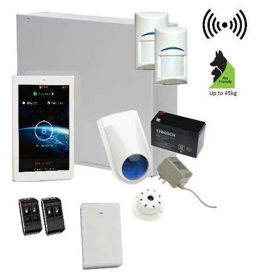 Bosch Solution 3000 Alarm System with 2 x Wireless Tritech Detectors + 7" Touch Screen Code pad