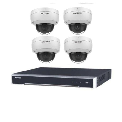 Hikvision CCTV Kit, AcuSense, 4 x 8MP Dome (Mic), 4CH NVR with 3TB HDD-CCTV Kit-CTC Communications
