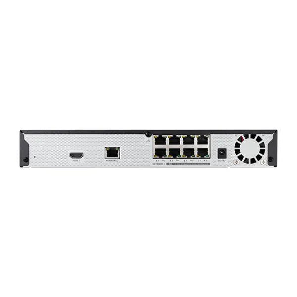 Hanwha Vision HV-QRN-830S Q Series 8 Channel Network Video Recorder, Single Bay