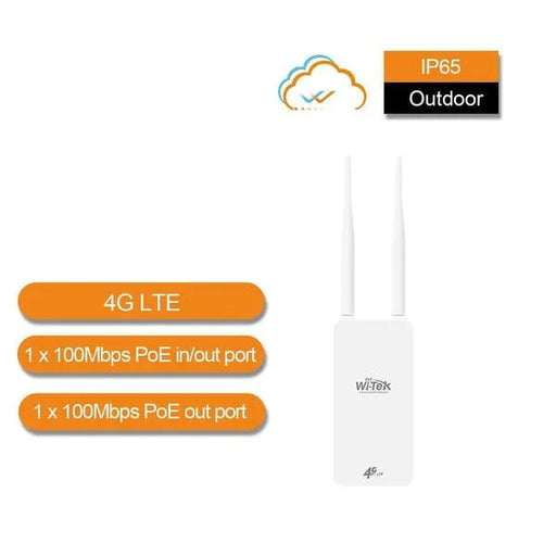 Wi-Tek CAT4 4G transform to Wi-Fi(2.4G 300Mbps) and wired network, WI-LTE117-O