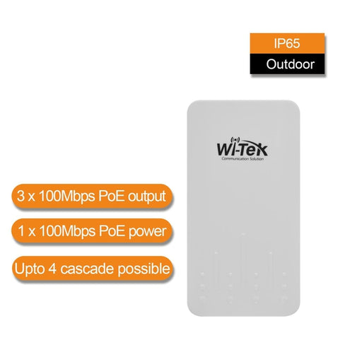 3FE PoE Output+1FE PoE Input Outdoor 100Mbps PoE Extender, WI-PE41E-O-Wi-Tek-CTC Communications