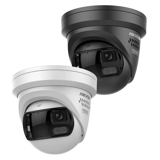 Hikvision DS-2CD2387G3P-LIS2UY/SL 8MP 180° ColorVu Turret Camera, White & Black