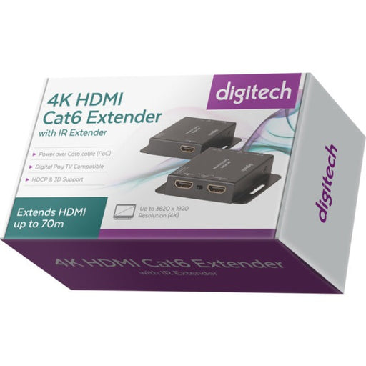 Digitech HDMI Cat5e/Cat6 Extender with Infrared 70m 1080p, AC1785