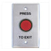 Smart ARLSWP-22R Press to Exit illuminated and shrouded Red button on Standard stainless steel plate