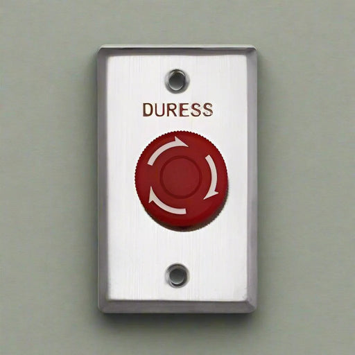 Smart WEL2250R-DU Duress Button, Big Mushroom Red Twist to Reset, Stainless Steel Plate,IP65
