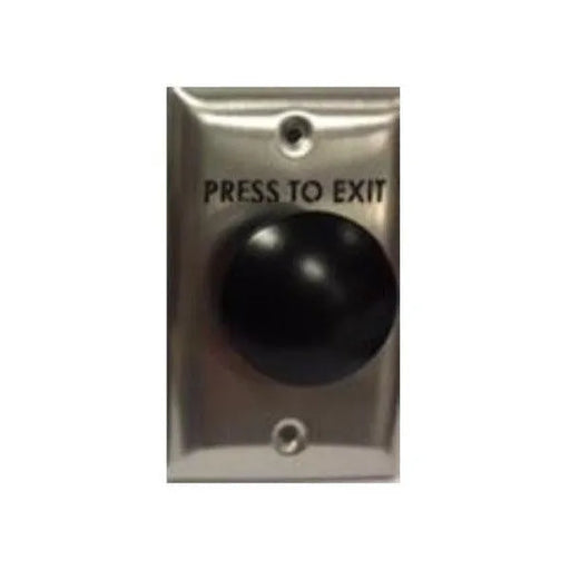 Smart ARLSWP-27B Press to Exit Black dome head on flat standard stainless steel plate