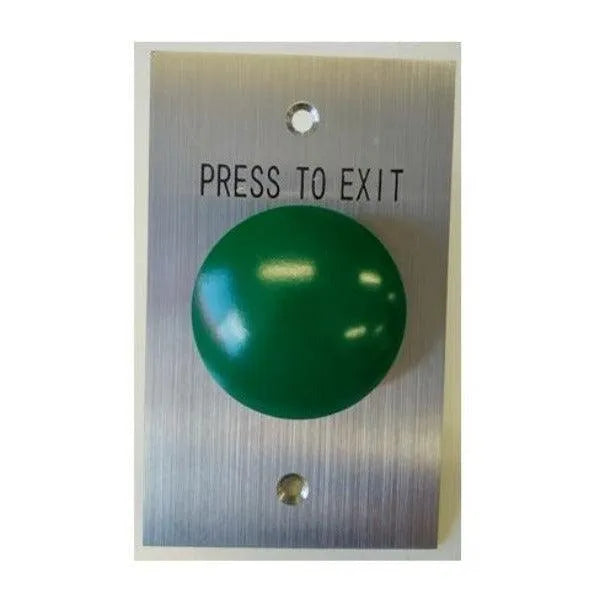 Smart ARLSWP-28G Press to Exit Green dome head on flat standard stainless steel plate