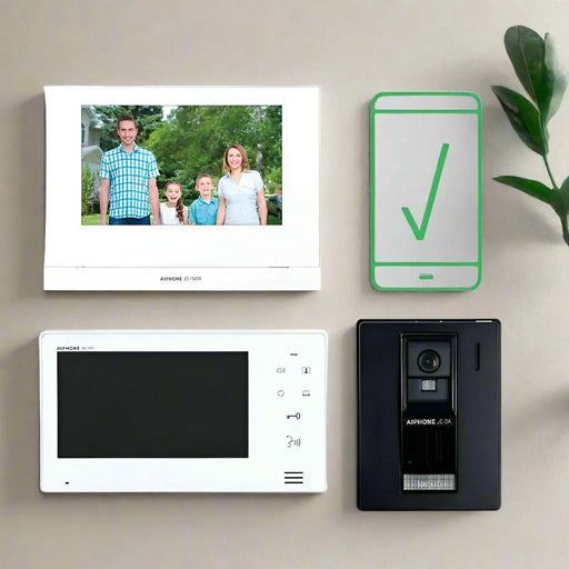 Aiphone Smartphone Intercom kit, Two Monitors, JO Series, JOS-1AW-2M
