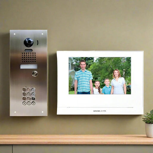 Aiphone JOWACCESSKIT smartphone video intercom kit with 7-inch monitor and keypad access