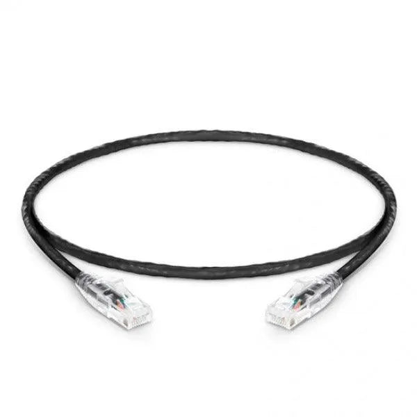 Black Cat 6A Snagless (UTP) Super thin with Rj45 Network Patch Cable