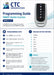 A CTC Communications Programming Guide page for the SMART Keyfob Function, showing a small keyfob device and step-by-step instructions for configuring button functions and available button options.