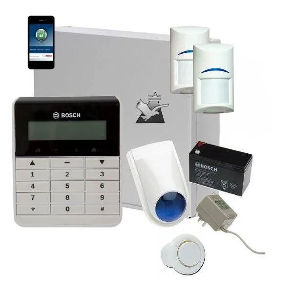 Bosch Solution 2000 Alarm System with 2 x Gen 2 PIR Detectors+ Text Code pad+IP