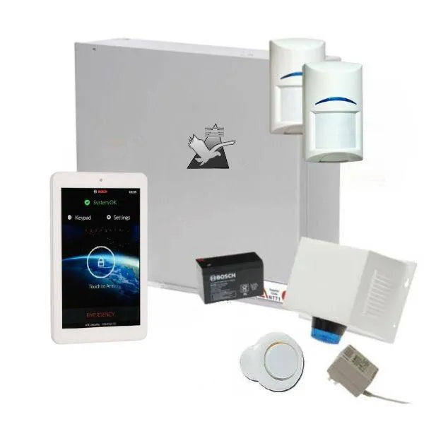 Bosch Solution 2000 Alarm System with 2 x Quad Detectors+ 7" Touch Screen Code pad