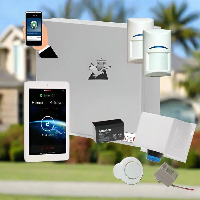 Bosch Solution 2000 Security Alarm System with 2 x Gen 2 Tritech Detectors+ 7" Touch Screen Code pad+ IP Module