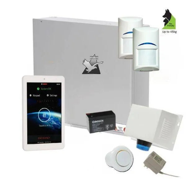 Bosch Solution 2000 Alarm System with 2 x Tritech Detectors+ 7" Touch Screen Code pad