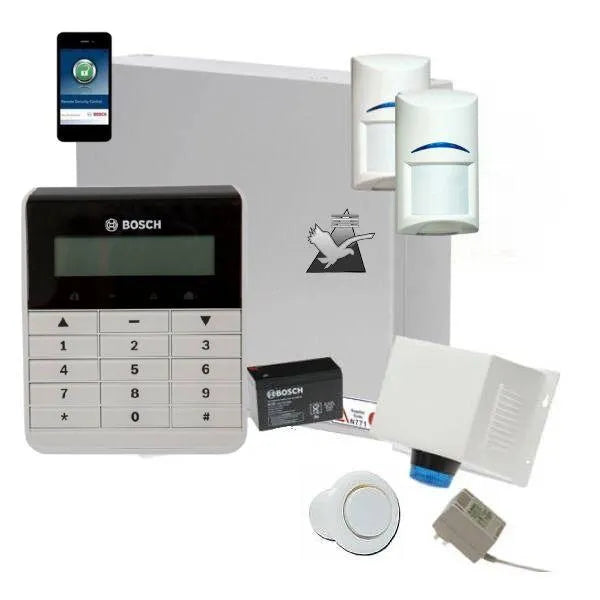 Bosch Solution 2000 Security Alarm System with 2 x Gen 2 Quad Detectors+ Text Code pad+ IP Module
