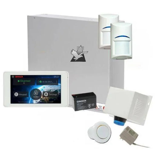 Bosch Solution 2000 Alarm System with 2 x PIR Detectors, 5" Touch Screen Code pad