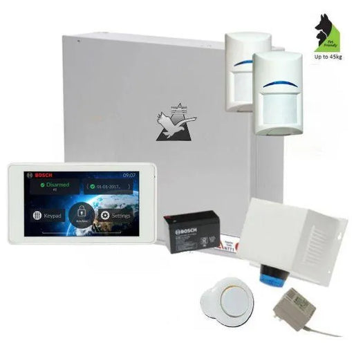 Bosch Solution 2000 Alarm System with 2 x Tritech Detectors+ 5" Touch Screen Code pad