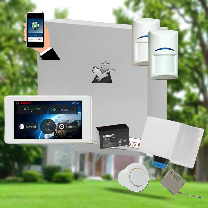 Bosch Solution 2000 Security Alarm System with 2 x Gen 2 Quad Detectors+ 5" Touch Screen+ IP Module