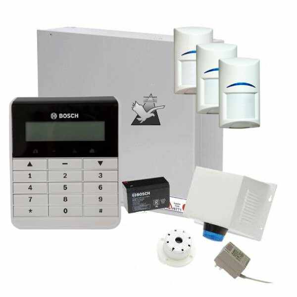 Bosch Solution 2000 Alarm System with 3 x Gen 2 Quad Detectors+ Text Code pad-Bosch-CTC Communications