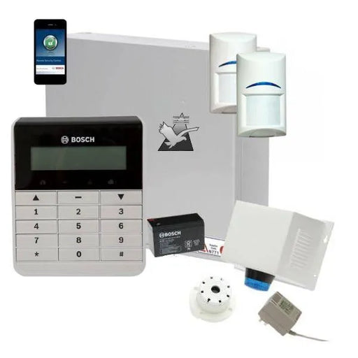 Bosch Solution 2000 Alarm System with 2 x Gen 2 PIR Detectors+ Text Code pad+IP