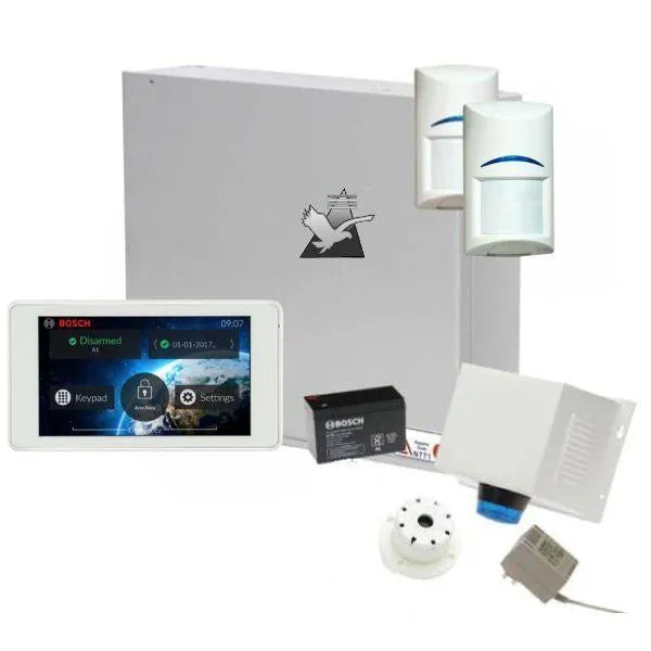 Bosch Solution 2000 Alarm System with 2 x PIR Detectors, 5" Touch Screen Code pad
