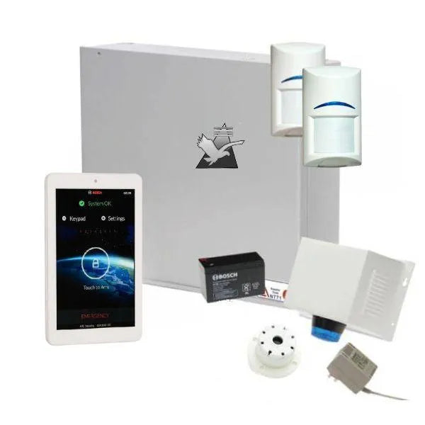Bosch Solution 2000 Alarm System with 2 x PIR Detectors+ 7" Touch Screen Code pad
