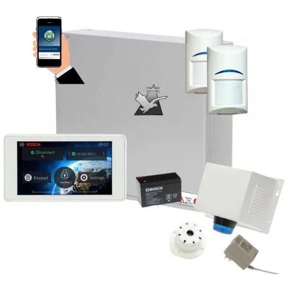 Bosch Solution 2000 Security Alarm System with 2 x Gen 2 Quad Detectors+ 5" Touch Screen+ IP Module