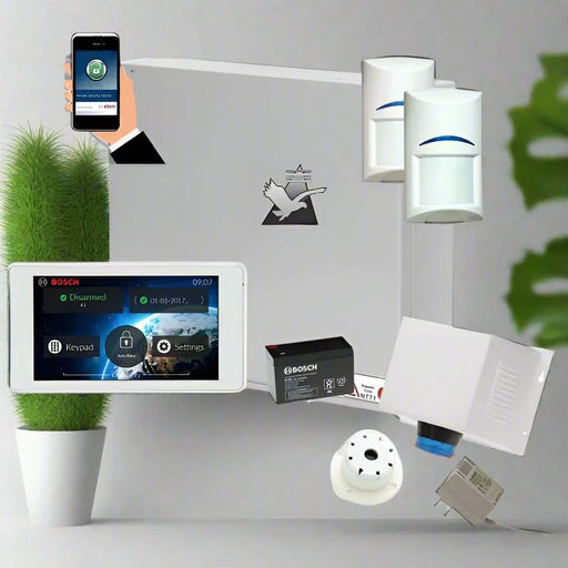 Bosch Solution 2000 Security Alarm System with 2 x Tritech Detectors+ 5" Touch Screen Cod