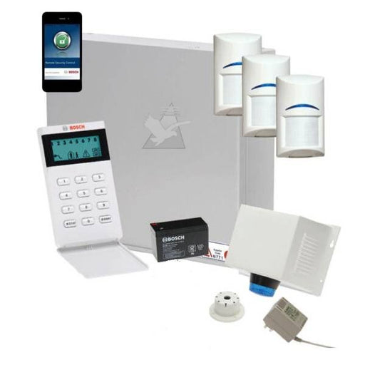 Bosch Solution 3000 Alarm System with 3 x Gen 2 PIR Detectors+ Icon Code pad+IP